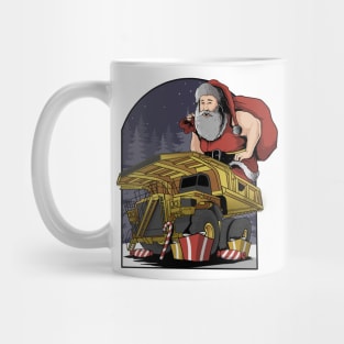 Dump Truck Santa Claus Mug